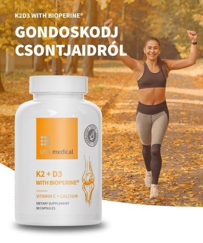 K2+D3 kapszula Bioperine® feketebors kivonattal 60 db