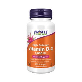 Now Foods VITAMIN D-3 1000 IU (180 LÁGYKAPSZULA)