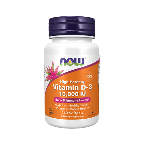 Now Foods VITAMIN D-3 10.000IU (240 LÁGYKAPSZULA)