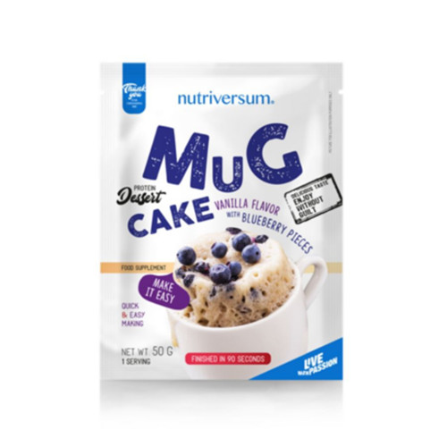 Nutriversum MUGCAKE (50 GRAMM) VANILLA BLUEBERRY