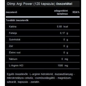  Olimp Sport Nutrition ARGI POWER 1500 MEGA CAPS (120 KAPSZULA)