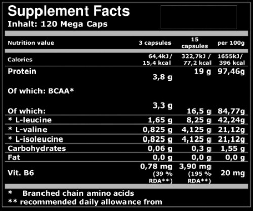 Olimp Sport Nutrition BCAA 1100 MEGA CAPS (120 KAPSZULA)