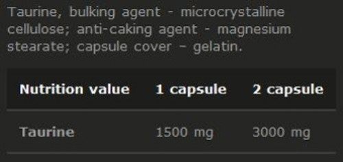 Olimp Sport Nutrition TAURINE 1500 MEGA CAPS (120 KAPSZULA)