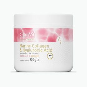   OstroVit MARINE COLLAGEN + HYALURONIC ACID + VITAMIN C (200 GRAMM) COCONUT & PEACH