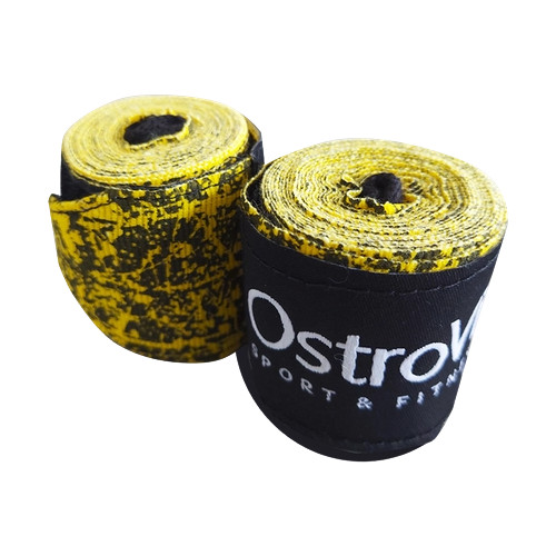 OstroVit BOXING BANDAGE (5cm x 2,5m) YELLOW/BLACK