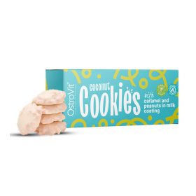   OstroVit COCONUT COOKIES (100 GR) WITH CARAMEL AND PEANUTS IN MILK COATING