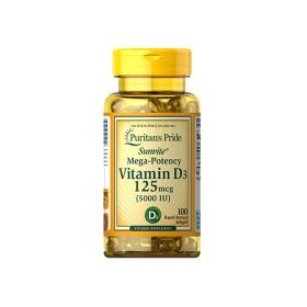   Puritan's Pride VITAMIN D3 125MCG (5000 IU) (100 LÁGYKAPSZULA)