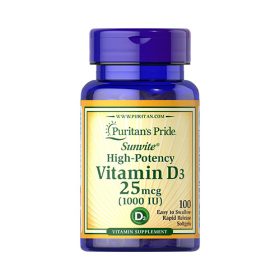 Puritan's Pride VITAMIN D-3 1000 IU (100 LÁGYKAPSZULA)