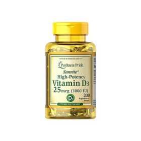   Puritan's Pride VITAMIN D3 25MCG (1000 IU) (200 LÁGYKAPSZULA)