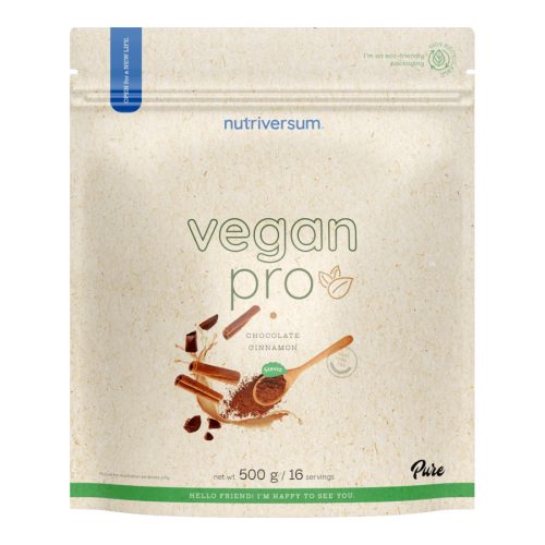 Vegan Pro - 500g - csokoládé-fahéj steviával - Nutriversum