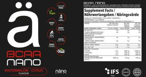 nanosupps BCAA nano (420g, watermelon)